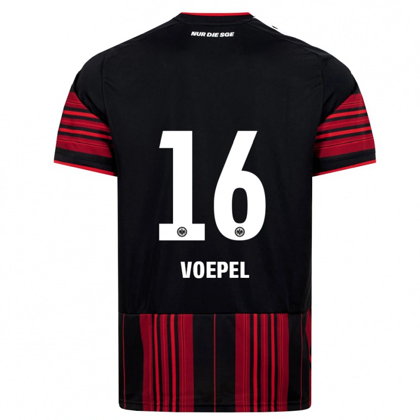 Danxen Enfant Maillot Lukas Voepel #16 Noir Rouge Blanc Tenues Domicile 2026/27 T-Shirt
