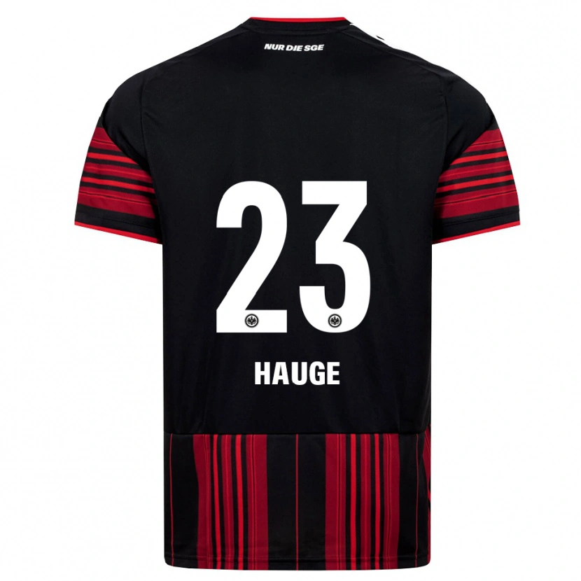 Danxen Enfant Maillot Jens Petter Hauge #23 Noir Rouge Blanc Tenues Domicile 2026/27 T-Shirt