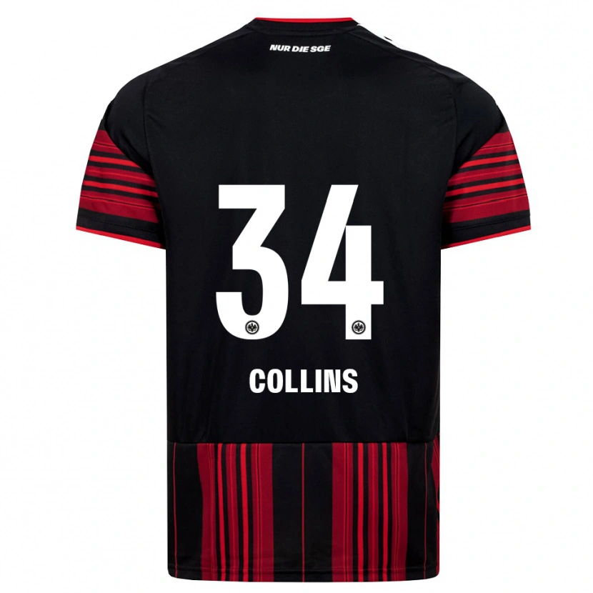 Danxen Enfant Maillot Nnamdi Collins #34 Noir Rouge Blanc Tenues Domicile 2026/27 T-Shirt