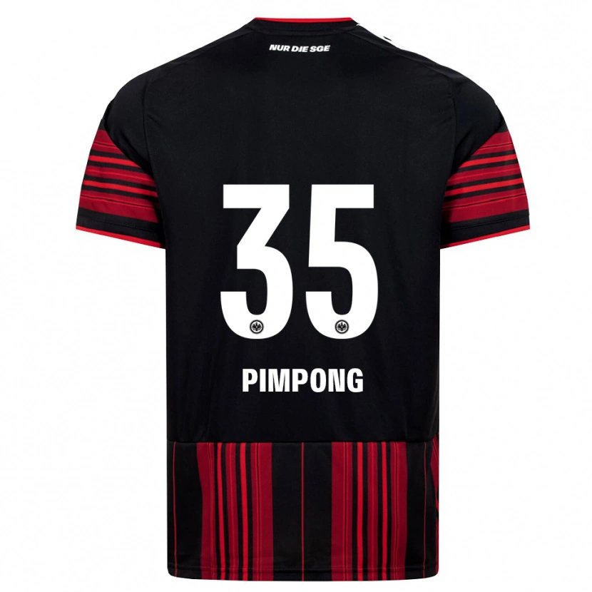 Danxen Enfant Maillot Malik Pimpong #35 Noir Rouge Blanc Tenues Domicile 2026/27 T-Shirt