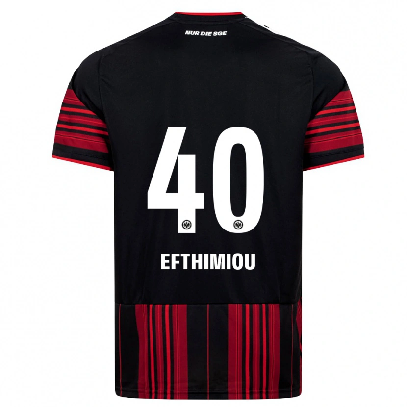 Danxen Enfant Maillot Sissis Efthimiou #40 Noir Rouge Blanc Tenues Domicile 2026/27 T-Shirt