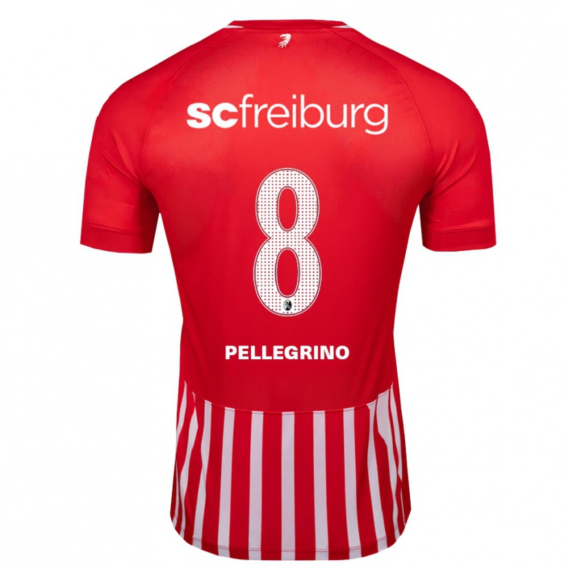 Danxen Enfant Maillot Gabriel Pellegrino #8 Rouge Blanc Noir Tenues Domicile 2026/27 T-Shirt