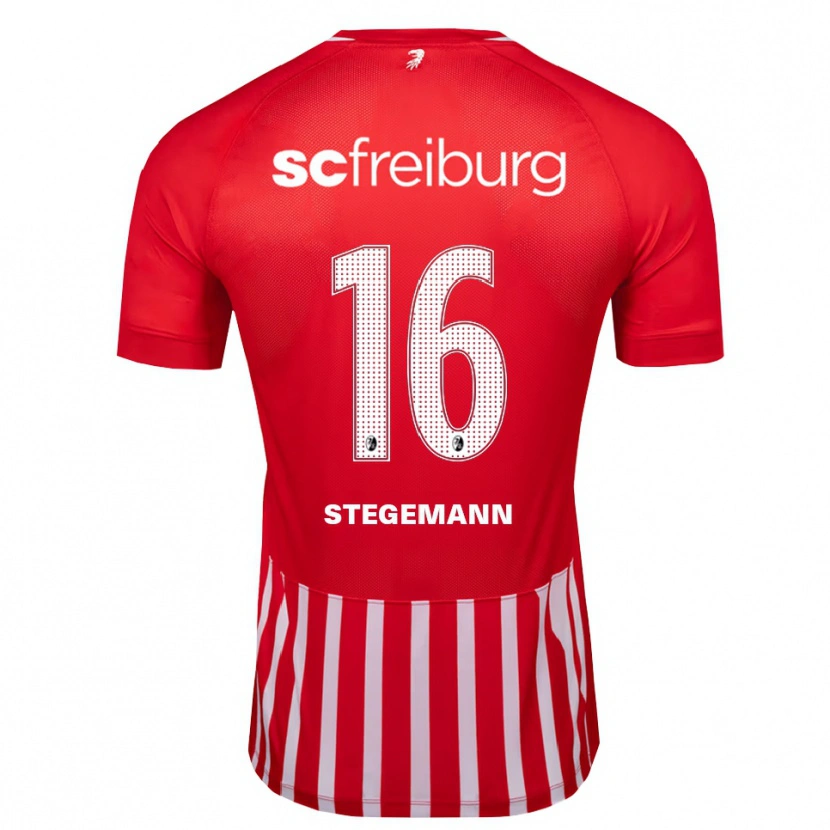 Danxen Enfant Maillot Greta Stegemann #16 Rouge Blanc Noir Tenues Domicile 2026/27 T-Shirt