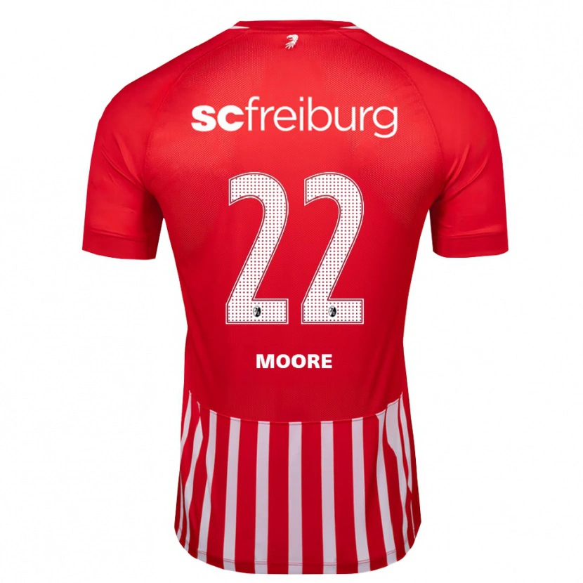 Danxen Enfant Maillot Noah Moore #22 Rouge Blanc Noir Tenues Domicile 2026/27 T-Shirt