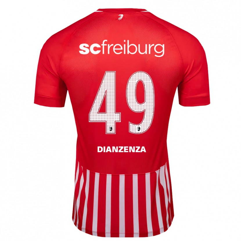 Danxen Enfant Maillot Chrisdy Dianzenza #49 Rouge Blanc Noir Tenues Domicile 2026/27 T-Shirt