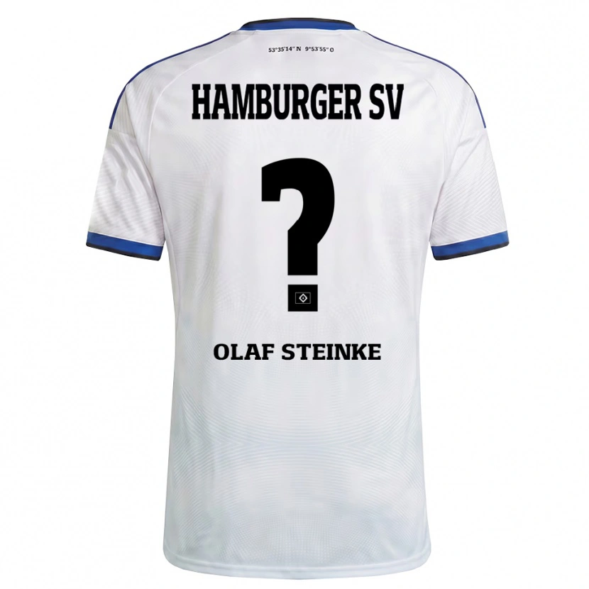 Danxen Enfant Maillot Eric Olaf Steinke #0 Blanc Noir Bleu Tenues Domicile 2026/27 T-Shirt