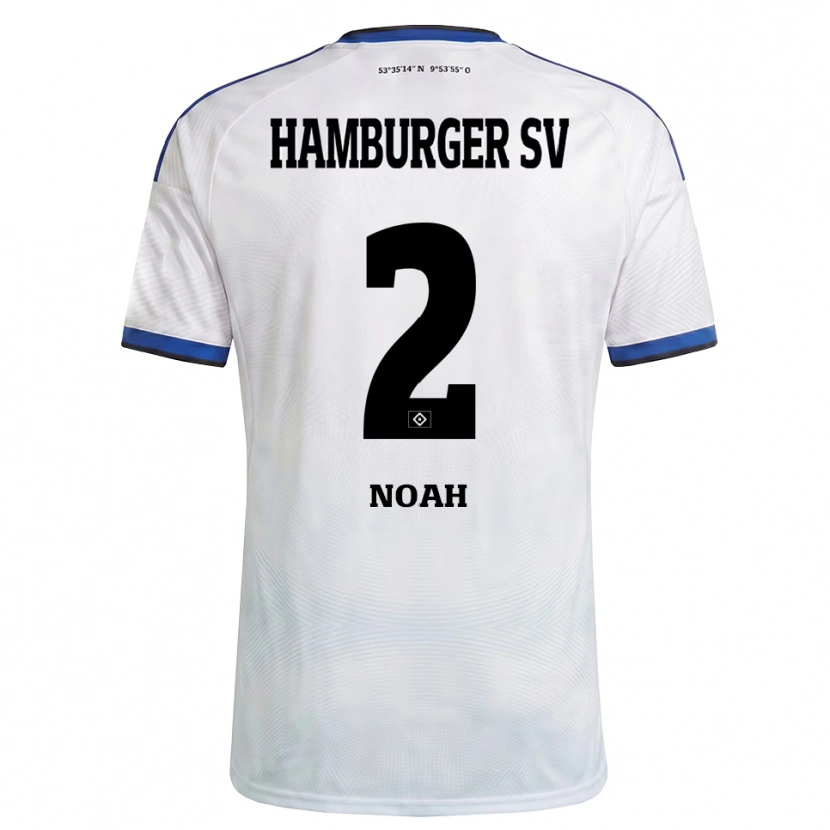 Danxen Enfant Maillot Noah Maxwell Gruber Kudjawu #2 Blanc Noir Bleu Tenues Domicile 2026/27 T-Shirt