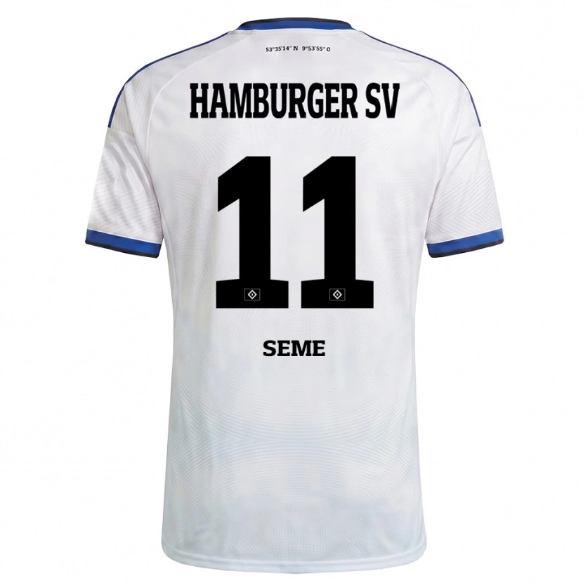 Danxen Enfant Maillot Anna-Katharina Seme #11 Blanc Noir Bleu Tenues Domicile 2026/27 T-Shirt