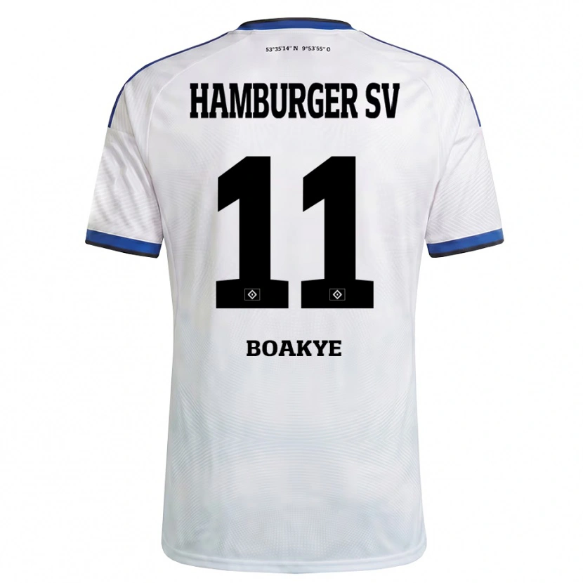 Danxen Enfant Maillot Maurice Boakye #11 Blanc Noir Bleu Tenues Domicile 2026/27 T-Shirt