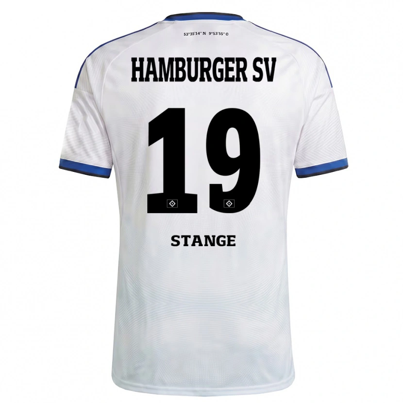 Danxen Enfant Maillot Otto Stange #19 Blanc Noir Bleu Tenues Domicile 2026/27 T-Shirt