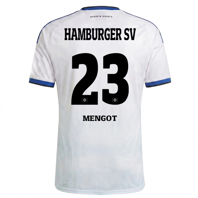 Danxen Enfant Maillot Ayukayoh Mengot #23 Blanc Noir Bleu Tenues Domicile 2026/27 T-Shirt