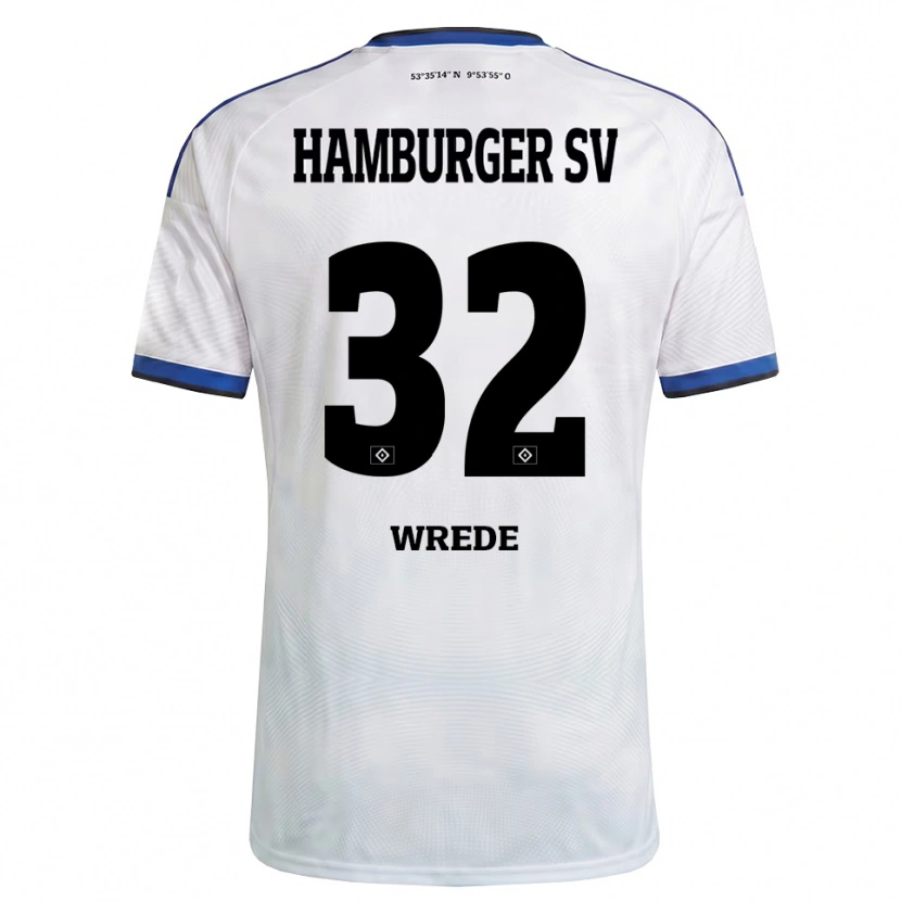 Danxen Enfant Maillot Lotta Wrede #32 Blanc Noir Bleu Tenues Domicile 2026/27 T-Shirt
