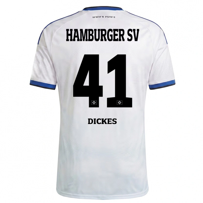Danxen Enfant Maillot Fernando Dickes #41 Blanc Noir Bleu Tenues Domicile 2026/27 T-Shirt