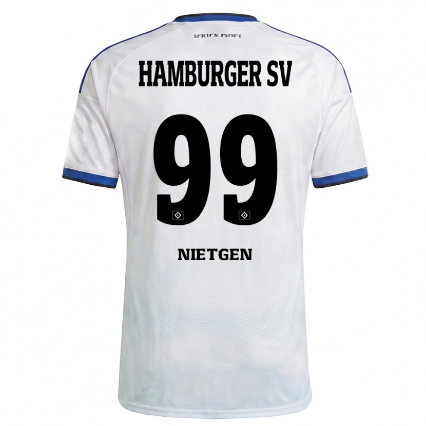 Danxen Enfant Maillot Marvin Nietgen #99 Blanc Noir Bleu Tenues Domicile 2026/27 T-Shirt
