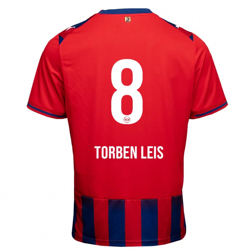 Danxen Enfant Maillot Torben Leis #8 Bleu Roi Blanc Rouge Tenues Domicile 2026/27 T-Shirt
