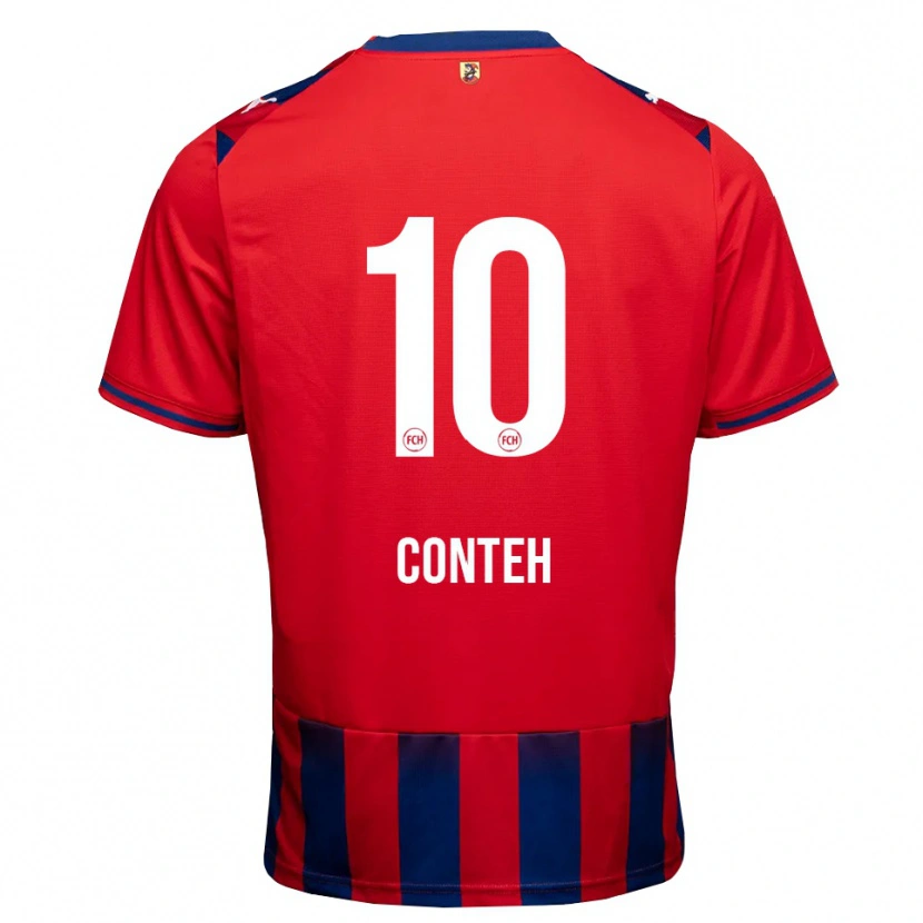 Danxen Enfant Maillot Christian Conteh #10 Bleu Roi Blanc Rouge Tenues Domicile 2026/27 T-Shirt