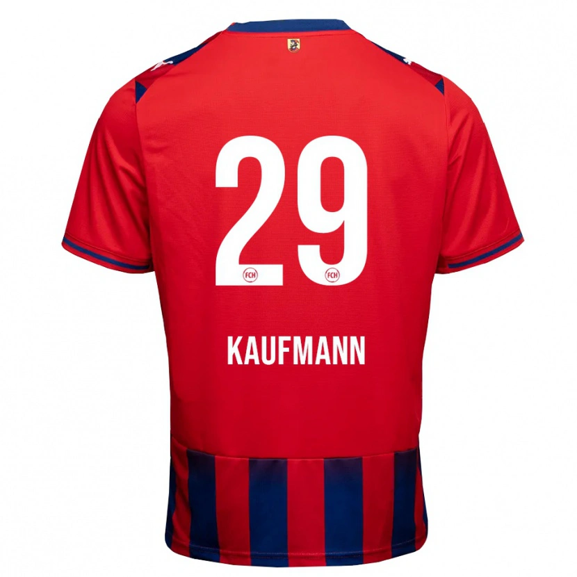 Danxen Enfant Maillot Mikkel Kaufmann #29 Bleu Roi Blanc Rouge Tenues Domicile 2026/27 T-Shirt