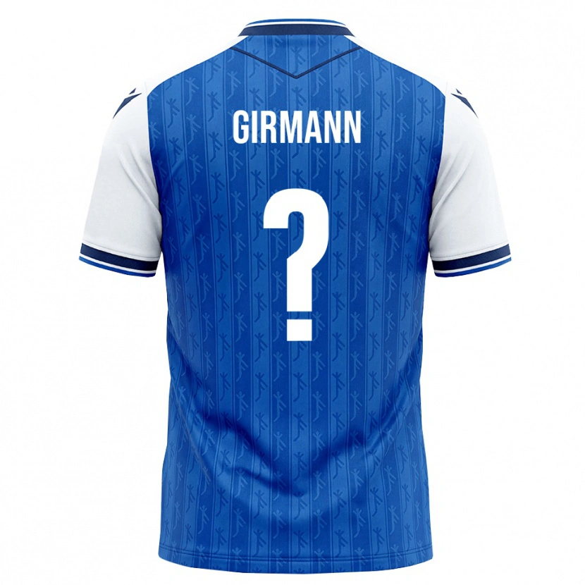 Danxen Enfant Maillot David Girmann #0 Bleu Roi Blanc Tenues Domicile 2026/27 T-Shirt
