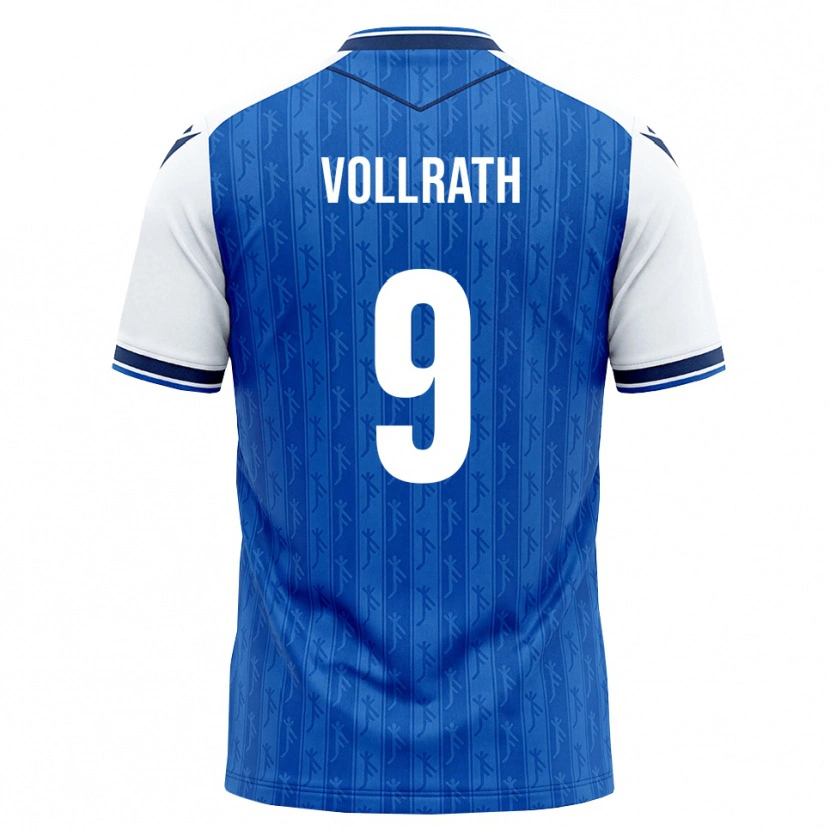 Danxen Enfant Maillot Lucas Vollrath #9 Bleu Roi Blanc Tenues Domicile 2026/27 T-Shirt