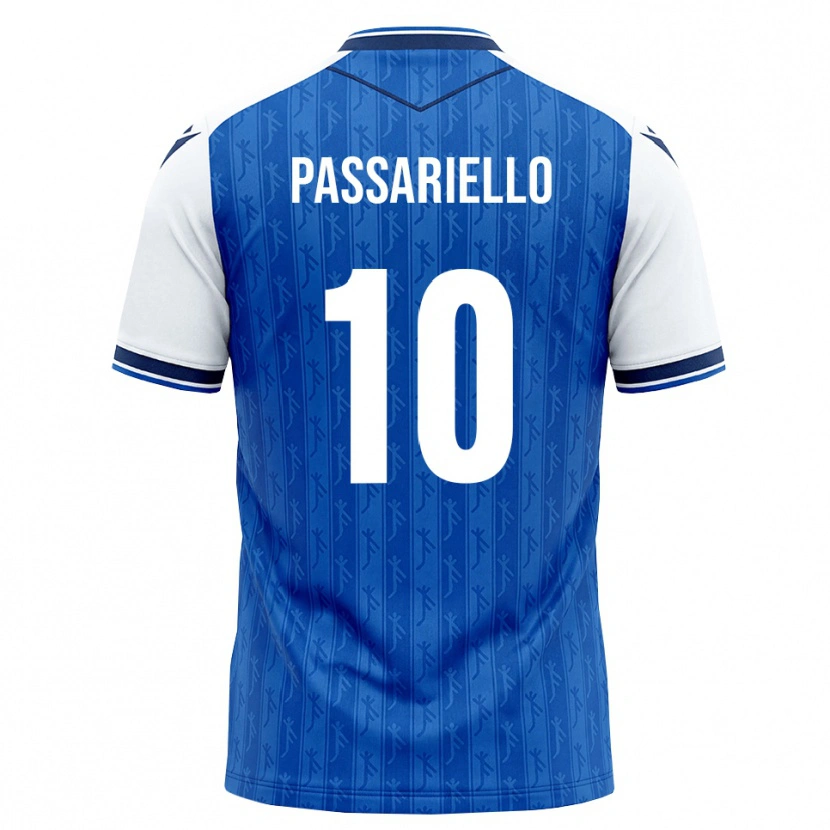 Danxen Enfant Maillot Samuel Passariello #10 Bleu Roi Blanc Tenues Domicile 2026/27 T-Shirt