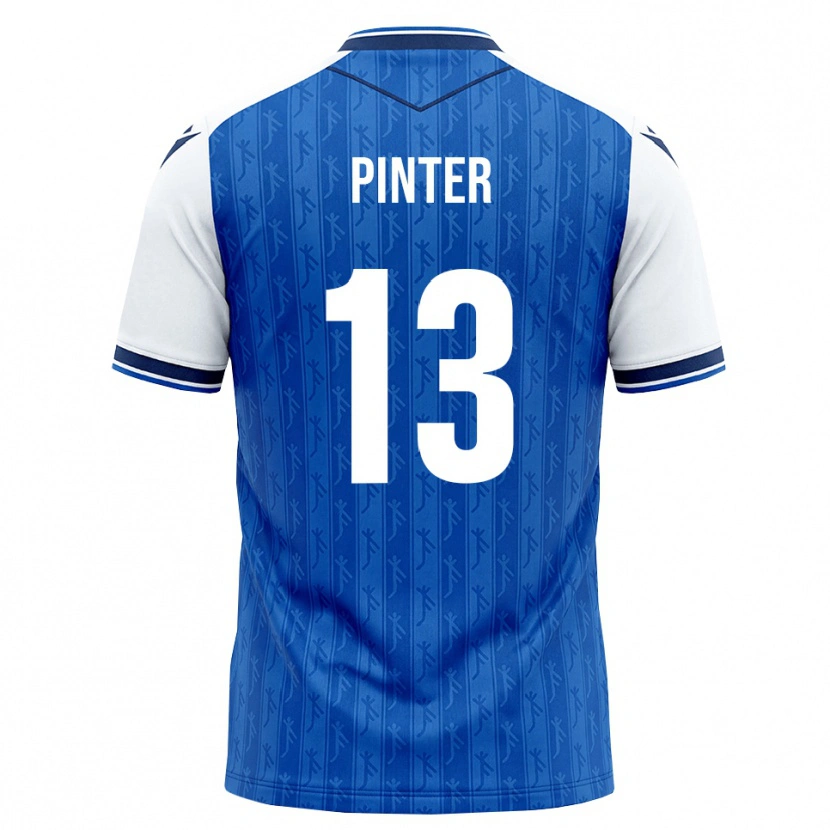 Danxen Enfant Maillot Valentein Pinter #13 Bleu Roi Blanc Tenues Domicile 2026/27 T-Shirt