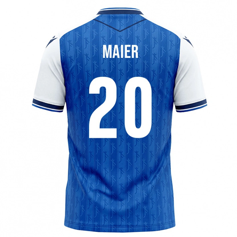 Danxen Enfant Maillot Leonie Maier #20 Bleu Roi Blanc Tenues Domicile 2026/27 T-Shirt
