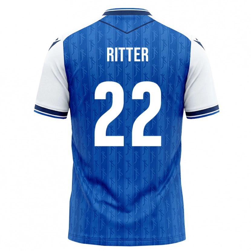 Danxen Enfant Maillot Sara Ritter #22 Bleu Roi Blanc Tenues Domicile 2026/27 T-Shirt