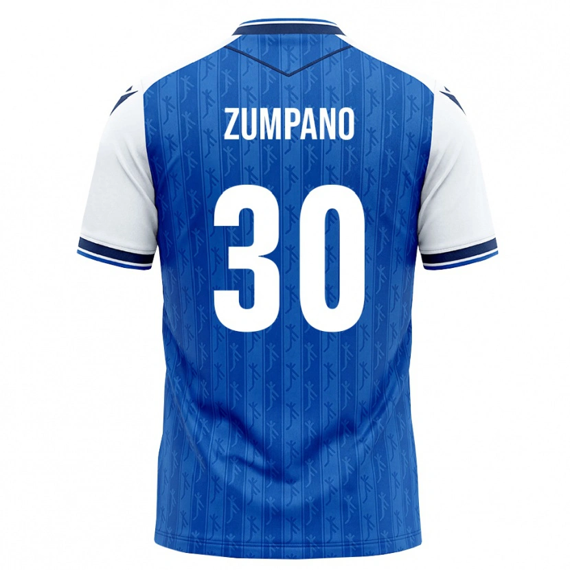 Danxen Enfant Maillot Nevio Zumpano #30 Bleu Roi Blanc Tenues Domicile 2026/27 T-Shirt