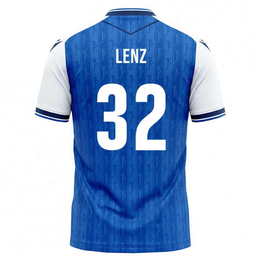 Danxen Enfant Maillot Cajetan Lenz #32 Bleu Roi Blanc Tenues Domicile 2026/27 T-Shirt