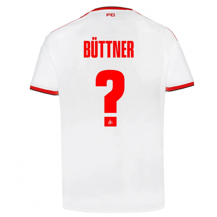 Danxen Enfant Maillot Lasse Büttner #0 Blanc Rouge Noir Tenues Domicile 2026/27 T-Shirt