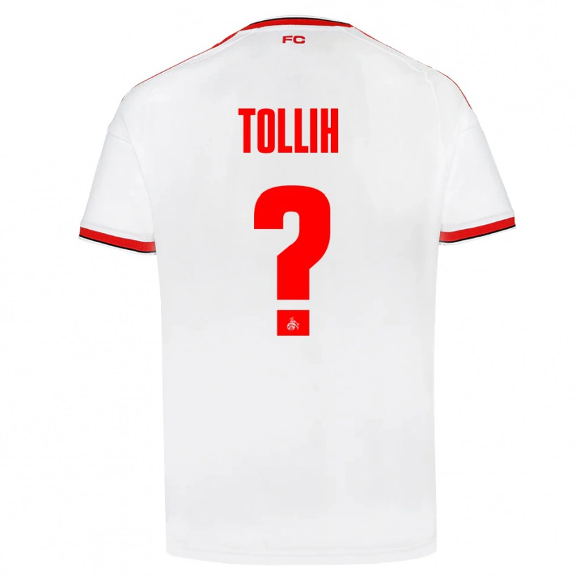 Danxen Enfant Maillot Yassin Tollih #0 Blanc Rouge Noir Tenues Domicile 2026/27 T-Shirt