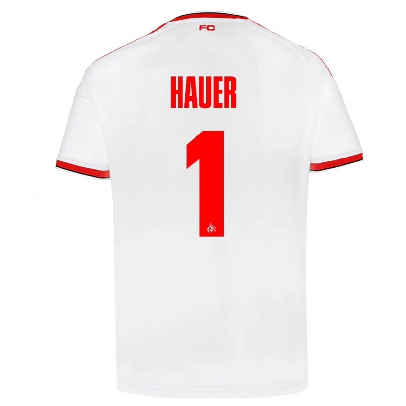 Danxen Enfant Maillot Luis Hauer #1 Blanc Rouge Noir Tenues Domicile 2026/27 T-Shirt