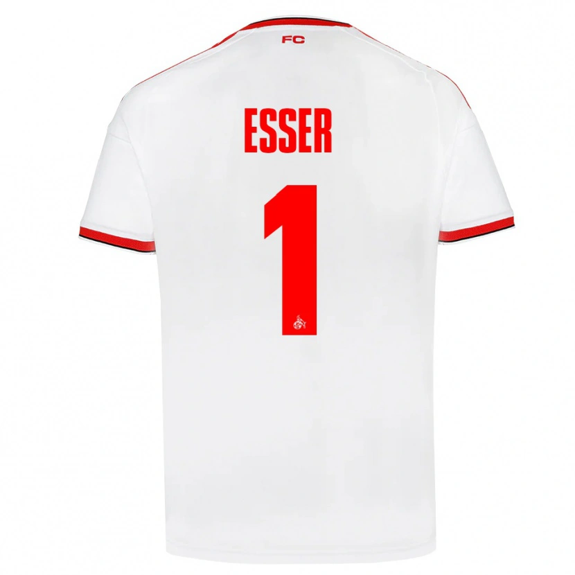 Danxen Enfant Maillot Jacob Esser #1 Blanc Rouge Noir Tenues Domicile 2026/27 T-Shirt