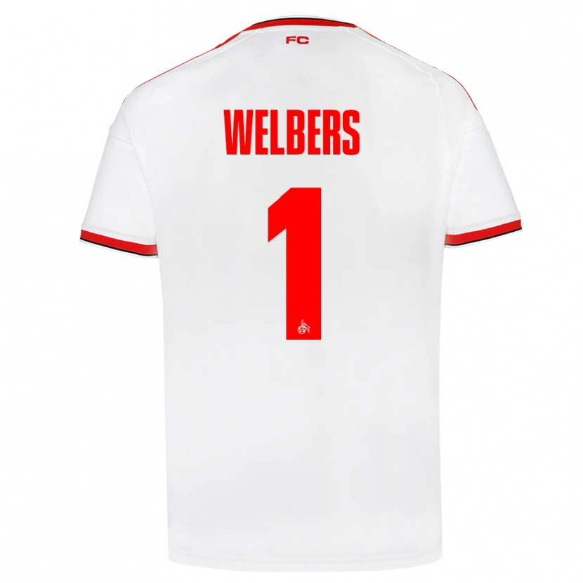 Danxen Enfant Maillot Jakob Welbers #1 Blanc Rouge Noir Tenues Domicile 2026/27 T-Shirt