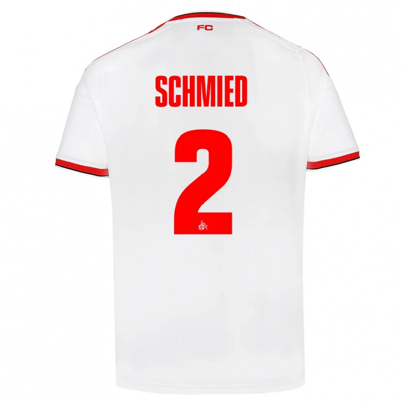 Danxen Enfant Maillot Joël Schmied #2 Blanc Rouge Noir Tenues Domicile 2026/27 T-Shirt