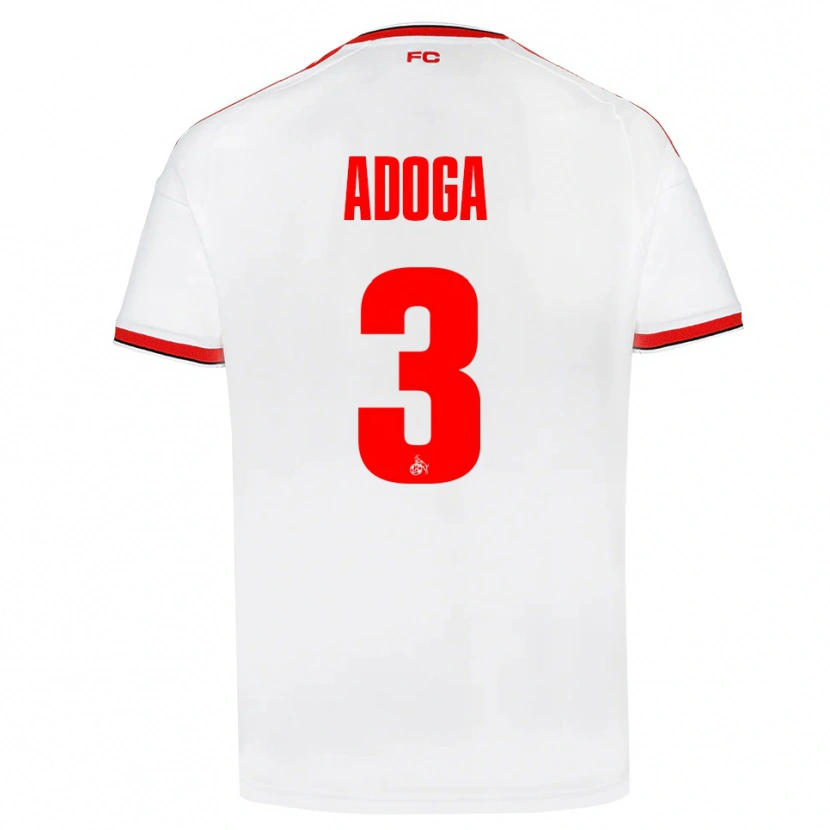 Danxen Enfant Maillot Brian Adoga #3 Blanc Rouge Noir Tenues Domicile 2026/27 T-Shirt