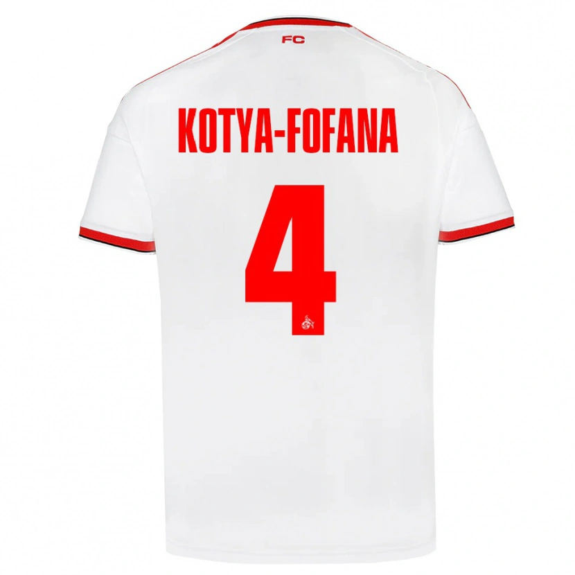 Danxen Enfant Maillot Assad Kotya-Fofana #4 Blanc Rouge Noir Tenues Domicile 2026/27 T-Shirt