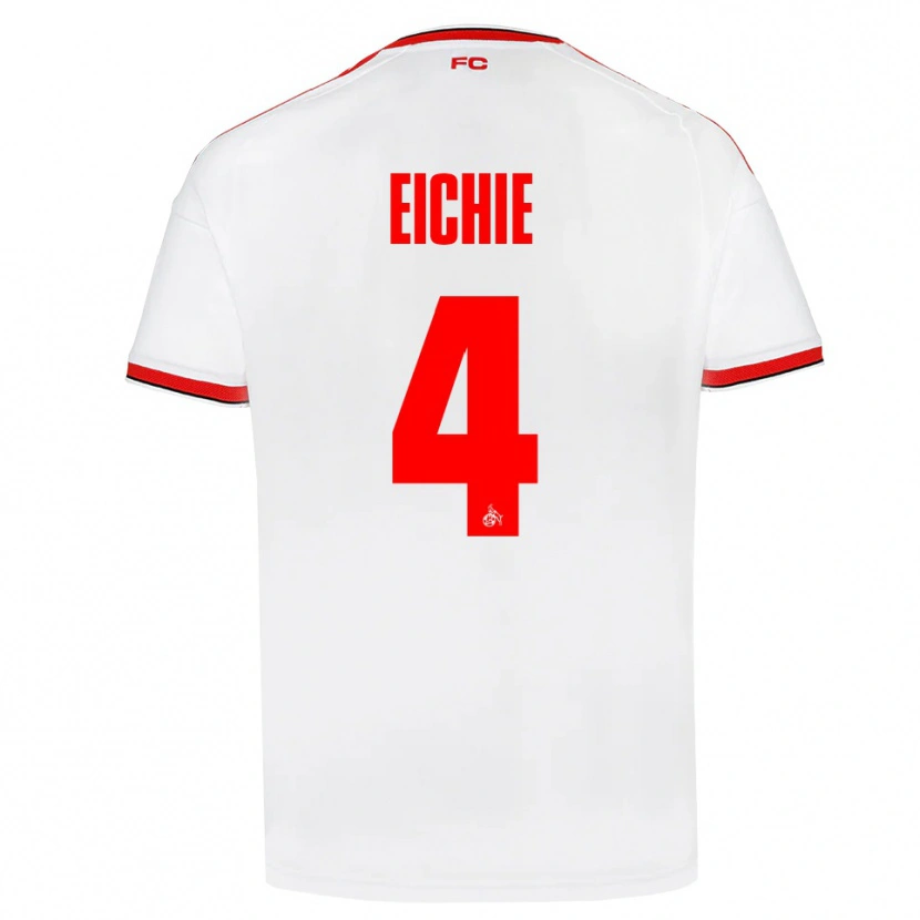 Danxen Enfant Maillot David Eichie #4 Blanc Rouge Noir Tenues Domicile 2026/27 T-Shirt