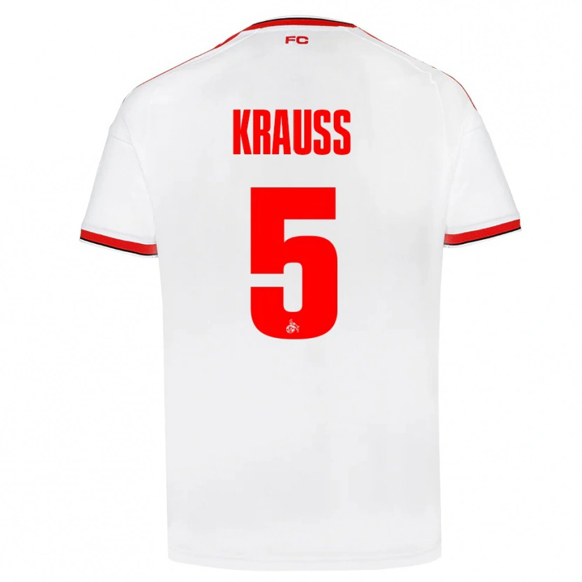 Danxen Enfant Maillot Tom Krauß #5 Blanc Rouge Noir Tenues Domicile 2026/27 T-Shirt