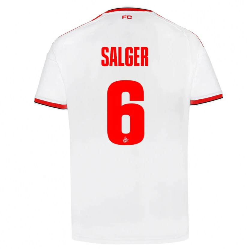 Danxen Enfant Maillot Stephan Salger #6 Blanc Rouge Noir Tenues Domicile 2026/27 T-Shirt