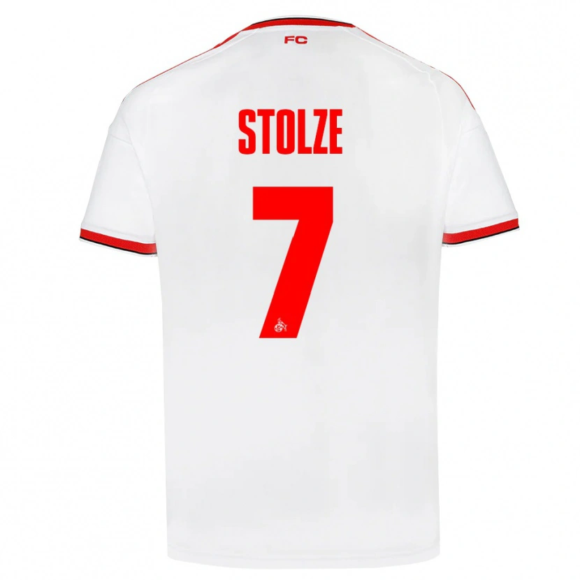 Danxen Enfant Maillot Anna-Lena Stolze #7 Blanc Rouge Noir Tenues Domicile 2026/27 T-Shirt