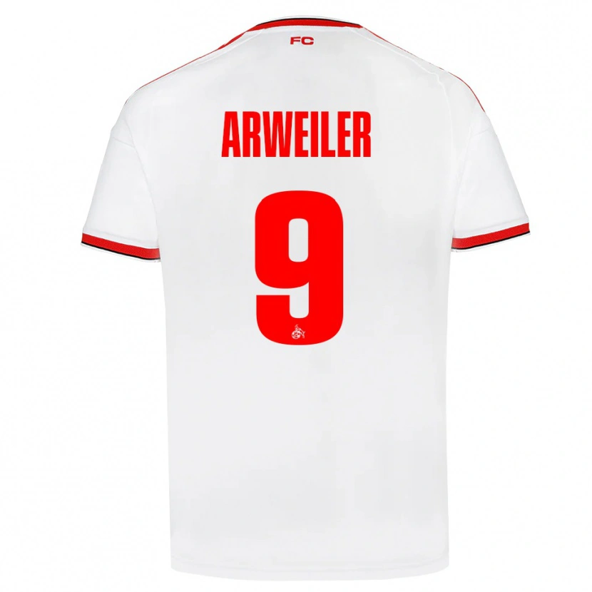 Danxen Enfant Maillot Jonas Arweiler #9 Blanc Rouge Noir Tenues Domicile 2026/27 T-Shirt