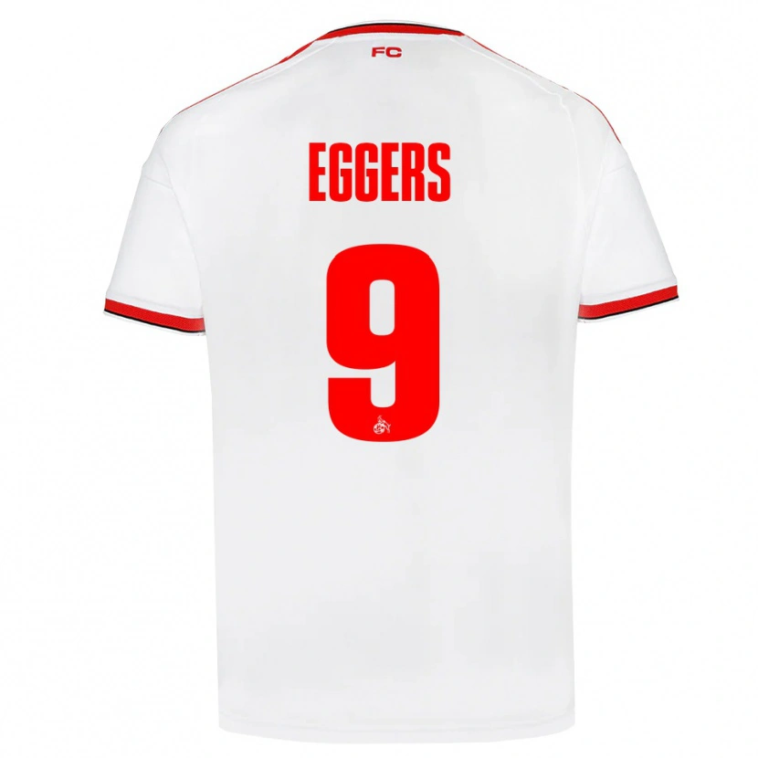 Danxen Enfant Maillot Milian Eggers #9 Blanc Rouge Noir Tenues Domicile 2026/27 T-Shirt