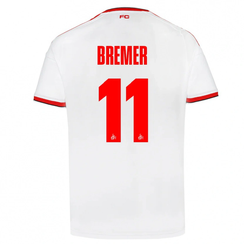 Danxen Enfant Maillot Pauline Bremer #11 Blanc Rouge Noir Tenues Domicile 2026/27 T-Shirt