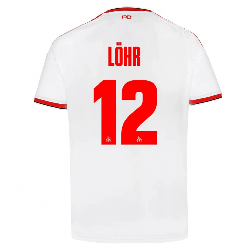 Danxen Enfant Maillot Max Löhr #12 Blanc Rouge Noir Tenues Domicile 2026/27 T-Shirt
