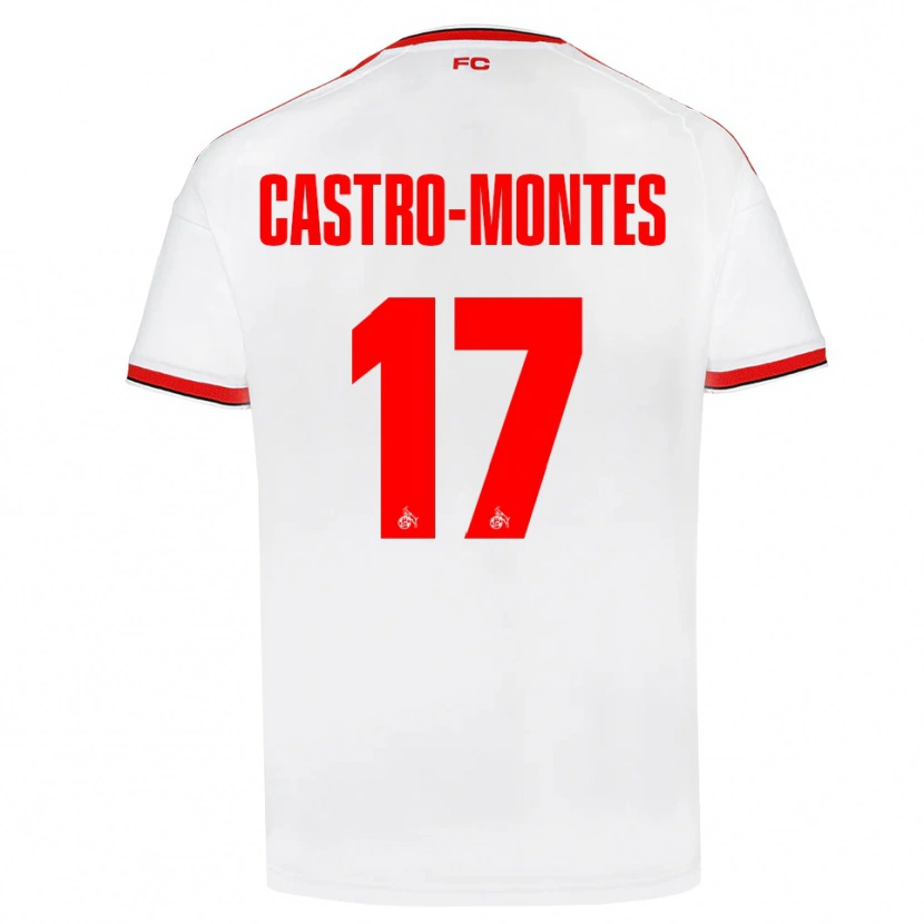 Danxen Enfant Maillot Alessio Castro-Montes #17 Blanc Rouge Noir Tenues Domicile 2026/27 T-Shirt