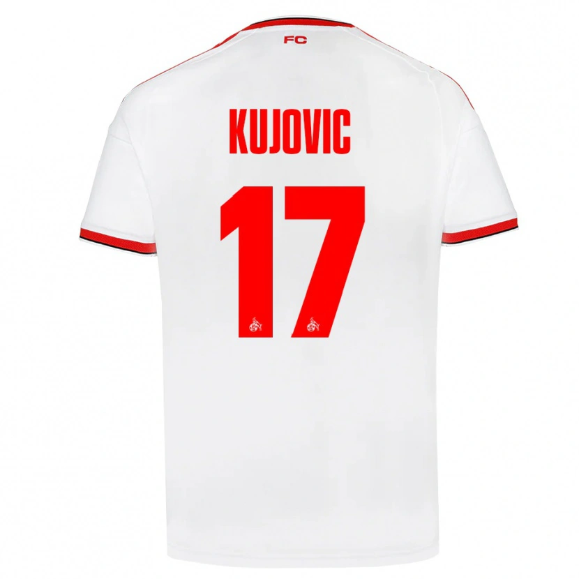 Danxen Enfant Maillot Emin Kujovic #17 Blanc Rouge Noir Tenues Domicile 2026/27 T-Shirt