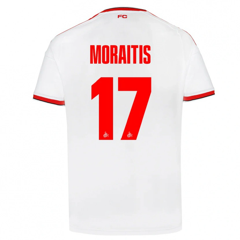 Danxen Enfant Maillot Victor Moraitis #17 Blanc Rouge Noir Tenues Domicile 2026/27 T-Shirt