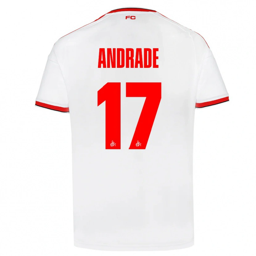 Danxen Enfant Maillot Lydia Andrade #17 Blanc Rouge Noir Tenues Domicile 2026/27 T-Shirt