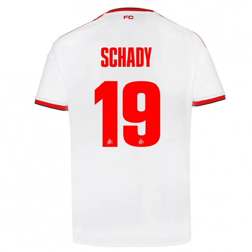 Danxen Enfant Maillot Alexis Schady #19 Blanc Rouge Noir Tenues Domicile 2026/27 T-Shirt
